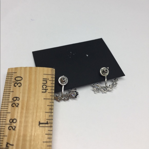 Double Side Cubic Zirconia Earring - Picture 7 of 7